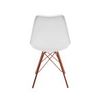 Kit 4 Cadeiras Eames Leda Design Estofada Branca Tower Cobre