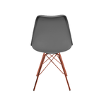 Kit 4 Cadeiras Eames Leda Design Estofada Cinza Tower Cobre