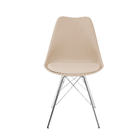 Kit 4 Cadeiras Eames Leda Estofada Fendi Tower Cromado