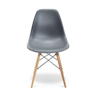 Kit 4 Cadeiras Eames Wood Design Eiffel Jantar Cinza Escuro