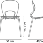 Kit 4 Cadeiras Eclipse Amarela