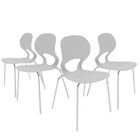 Kit 4 Cadeiras Eclipse Branco