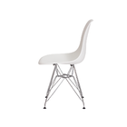 Kit 4 Cadeiras Eiffel Eames Branca Base Cromada