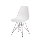 Kit 4 Cadeiras Eiffel Eames Branca Base Cromada