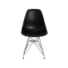 Kit 4 Cadeiras Eiffel Eames Preta Base Cromada