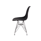 Kit 4 Cadeiras Eiffel Eames Preta Base Cromada