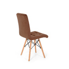 Kit 4 Cadeiras Eiffel Gomos Veludo Estofada Base Madeira Marr