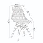 Kit 4 Cadeiras Eloá Colmeia Rivatti Polipropileno Branco Base