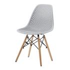 Kit 4 Cadeiras Eloá Colmeia Rivatti Polipropileno Cinza Base