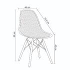 Kit 4 Cadeiras Eloá Colmeia Rivatti Polipropileno Cinza Base