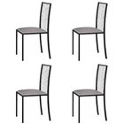 Kit 4 Cadeiras Em Aço Atos Mais Decor Preto/linho Bege