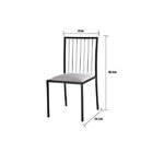 Kit 4 Cadeiras Em Aço Atos Mais Decor Preto/linho Bege