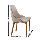 Kit 4 Cadeiras Em Madeira Maciça Jazz Off White / Star Carame