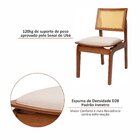 Kit 4 Cadeiras Em Madeira Maciça Tauari E Rattan Com Assento