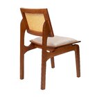 Kit 4 Cadeiras Em Madeira Maciça Tauari E Rattan Com Assento