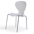 Kit 4 Cadeiras Empilháveis Base Aço Tubular Flash Cromado/bra