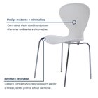 Kit 4 Cadeiras Empilháveis Base Aço Tubular Flash Cromado/bra