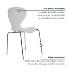 Kit 4 Cadeiras Empilháveis Base Aço Tubular Flash Cromado/bra