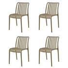 Kit 4 Cadeiras Empilhável Área Externa Gávea Cancun Rivatti M