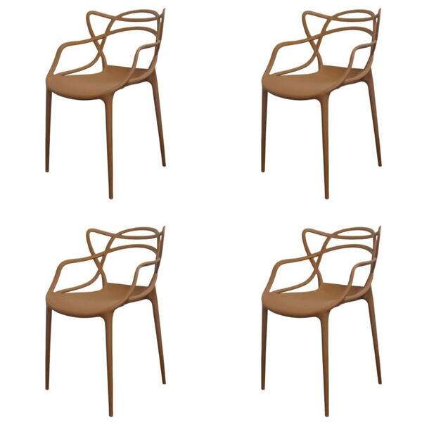 Kit 4 Cadeiras Empilhável Inmetro Aviv Master Allegra Fratini