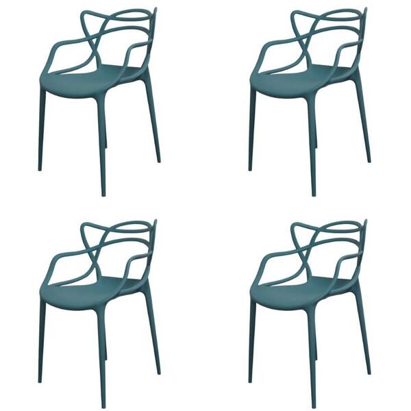 Kit 4 Cadeiras Empilhável Inmetro Aviv Master Allegra Fratini