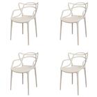 Kit 4 Cadeiras Empilhável Inmetro Aviv Master Allegra Fratini