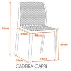 Kit 4 Cadeiras Empilhável Inmetro Capri Vega Fratini Em Polip