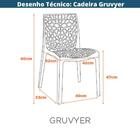 Kit 4 Cadeiras Empilhável Inmetro Gruvyer Fratini Polipropile