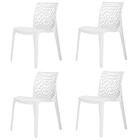 Kit 4 Cadeiras Empilhável Inmetro Gruvyer Fratini Polipropile