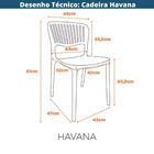 Kit 4 Cadeiras Empilhável Inmetro Havana Fratini Polipropilen