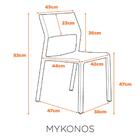 Kit 4 Cadeiras Empilhável Inmetro Mykonos Fratini Em Poliprop