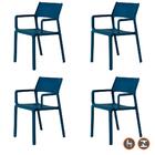 Kit 4 Cadeiras Empilhável Inmetro Santorini Fratini Em Polipr