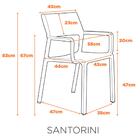 Kit 4 Cadeiras Empilhável Inmetro Santorini Fratini Em Polipr