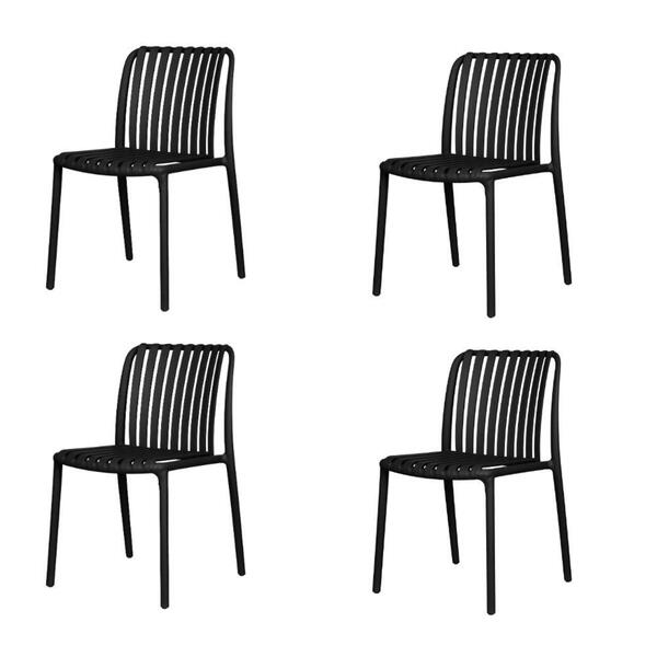 Kit 4 Cadeiras Empilhável Inmetro Sem Braço Cancun Gávea Frat