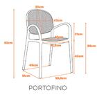 Kit 4 Cadeiras Empilhável Portofino Fratini Polipropileno Cor