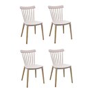 Kit 4 Cadeiras Encosto Vazado Janaina   Nude Rose