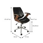 Kit 4 Cadeiras Escritório Diretor Corino E Madeira Bergen 333