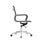 Kit 4 Cadeiras Escritório Diretor Giratória Aço Cromado Sidne