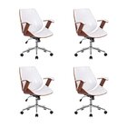 Kit 4 Cadeiras Escritório Diretor Giratória Corino Kopenhagen