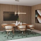 Kit 4 Cadeiras Escritório Diretor Giratória Regulável Corino