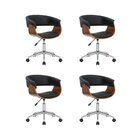 Kit 4 Cadeiras Escritório Diretor Giratória Regulável Preto