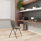 Kit 4 Cadeiras Escritório Empilhável Fixa Auditório Hotel Qui