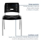 Kit 4 Cadeiras Escritório Fixa Empilhável Hotel Auditório Elo