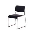 Kit 4 Cadeiras Escritório Interlocutor Dakar Preta Base Fixa