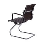 Kit 4 Cadeiras Escritório Interlocutor Fixa Esteirinha Corino