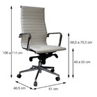 Kit 4 Cadeiras Escritório Presidente Esteirinha Rodízio Relax