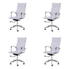 Kit 4 Cadeiras Escritorio Presidente Esteirinha Tela Mesh 330