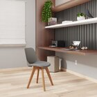 Kit 4 Cadeiras Escritório Quick Base Em Madeira  Basalto