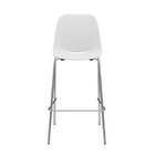 Kit 4 Cadeiras Escritório Quick Fixa Alta 4 Pés  Branco