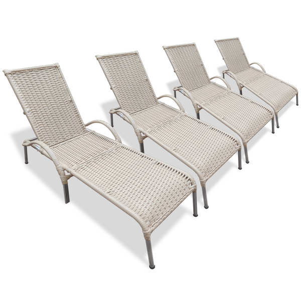 Kit 4 Cadeiras/espreguiçadeiras Julia P/ Piscina  Fendi